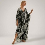 Картинка Туніка жіноча пляжна Пальми та Ланцюги Чорна One Size 405-76-5 з різних сторін Фото Туніка жіноча пляжна Пальми та Ланцюги Чорна One Size 405-76-5