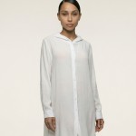 Купити Туніка жіноча пляжна з віскози з капюшоном Біла One Size 405-95-K — реальне фото