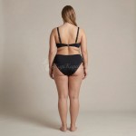 Купить Женский раздельный купальник Plus Size чёрный с высокой посадкой 702-06 — реальное фото