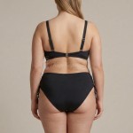 Купить Женский раздельный купальник Plus Size чёрный с высокой посадкой 702-06 — реальное фото