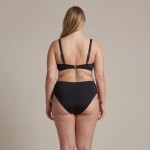 Купить Женский раздельный купальник Plus Size чёрный с высокой посадкой 702-06 — реальное фото