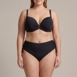 Купить Женский раздельный купальник Plus Size чёрный с высокой посадкой 702-06 — реальное фото