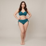 Купить Раздельный купальник Plus Size на большую грудь чашка F морская волна 703-02 — реальное фото