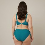 Купить Раздельный купальник Plus Size на большую грудь чашка F морская волна 703-02 — реальное фото