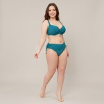 Купить Раздельный купальник Plus Size на большую грудь чашка F морская волна 703-02 — реальное фото