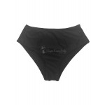 Женский слитный купальник-платье Plus Size чёрный с запахом и юбкой 174-32 — вид вблизи Купить Женский слитный купальник-платье Plus Size чёрный с запахом и юбкой 174-32 — реальное фото