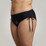 Купить Женские плавки Plus Size чёрные с регулируемыми завязками по бокам 703-05 — реальное фото