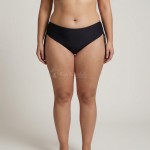 Купить Женские плавки Plus Size чёрные с регулируемыми завязками по бокам 703-05 — реальное фото