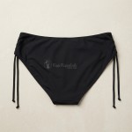 Купить Женские плавки Plus Size чёрные с регулируемыми завязками по бокам 703-05 — реальное фото