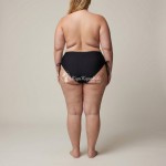 Купить Женские плавки Батал чёрные с регулируемыми завязками по бокам 703-06 — реальное фото