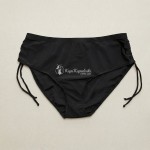 Купить Женские плавки Батал чёрные с регулируемыми завязками по бокам 703-06 — реальное фото