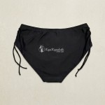 Купить Женские плавки Батал чёрные с регулируемыми завязками по бокам 703-06 — реальное фото