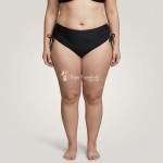 Купить Женские плавки Батал чёрные с регулируемыми завязками по бокам 703-06 — реальное фото