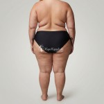 Купить Женские плавки Батал чёрные с регулируемыми завязками по бокам 703-06 — реальное фото