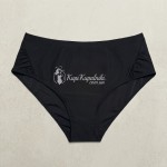 Купити Жіночі плавки великих розмірів чорні з бічними вставками 702-09 — реальне фото