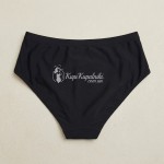 Купити Жіночі плавки великих розмірів чорні з бічними вставками 702-09 — реальне фото