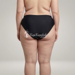 Купити Жіночі плавки великих розмірів чорні з бічними вставками 702-09 — реальне фото