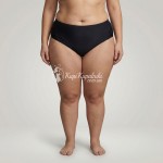 Купити Жіночі плавки великих розмірів чорні з бічними вставками 702-09 — реальне фото