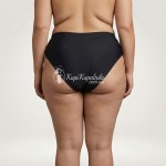 Купити Жіночі плавки великих розмірів чорні з бічними вставками 702-09 — реальне фото